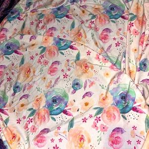 Copper Pearl Floral Swaddle Blanket